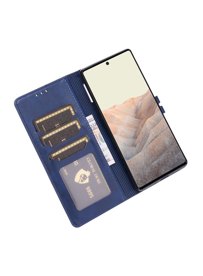 Green Tiger Case For Google Pixel 7a Embossed Happy Cat Pattern Flip Leather Phone Case - Image 4