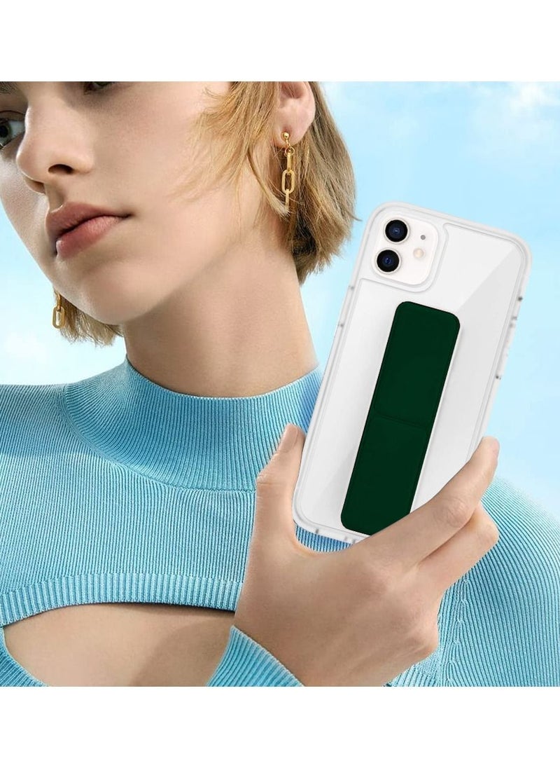 CATANES - iPhone 11 Clear Case with Magnetic Wrist Strap Finger Grip Kickstand Green - Image 1