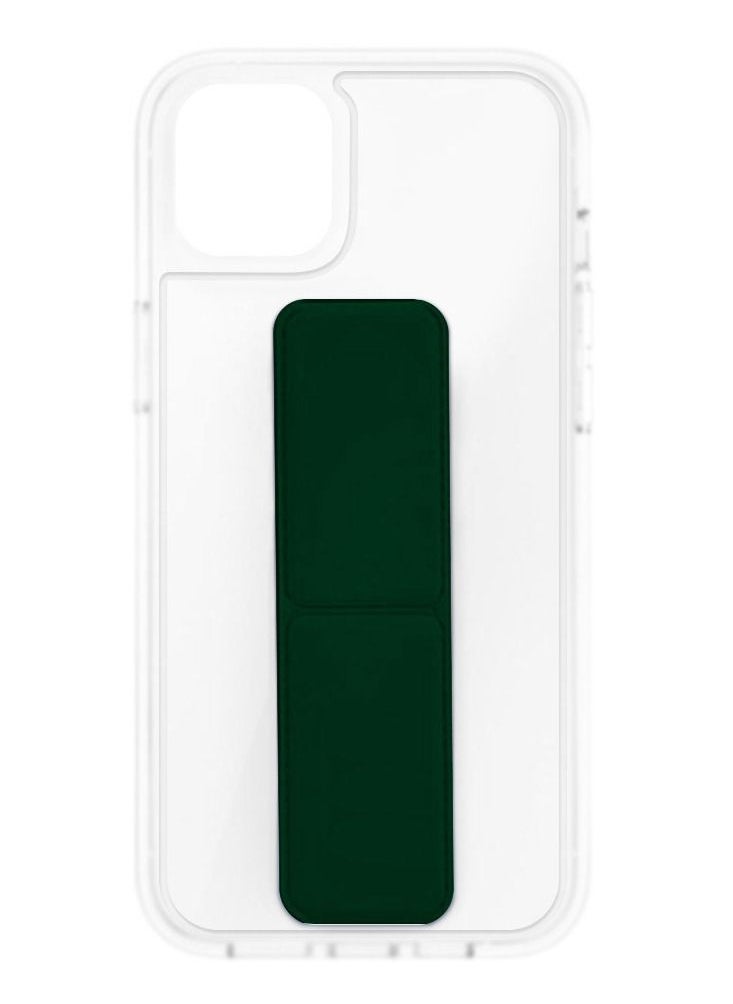 CATANES - iPhone 11 Clear Case with Magnetic Wrist Strap Finger Grip Kickstand Green - Image 1
