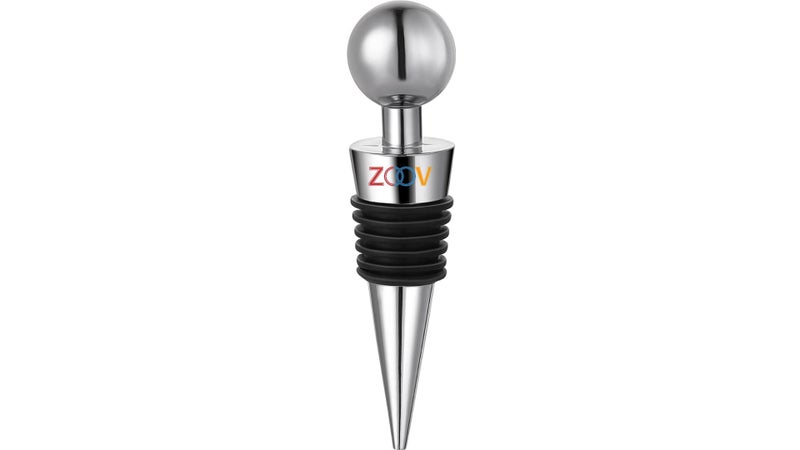 Zoov Wine Stopper Bottle Stopper - Stainless Steel Wine Saver, Reusable Wine Corks for Beverage, Silicone Wine Stopper (1) - Image 1
