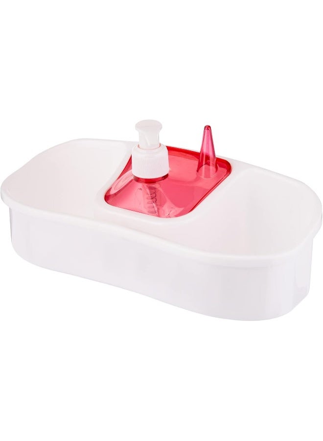 AKDC Proff Dishwashing Set L(10CM) XW(25CM) XH(12CM) White and red - Image 2