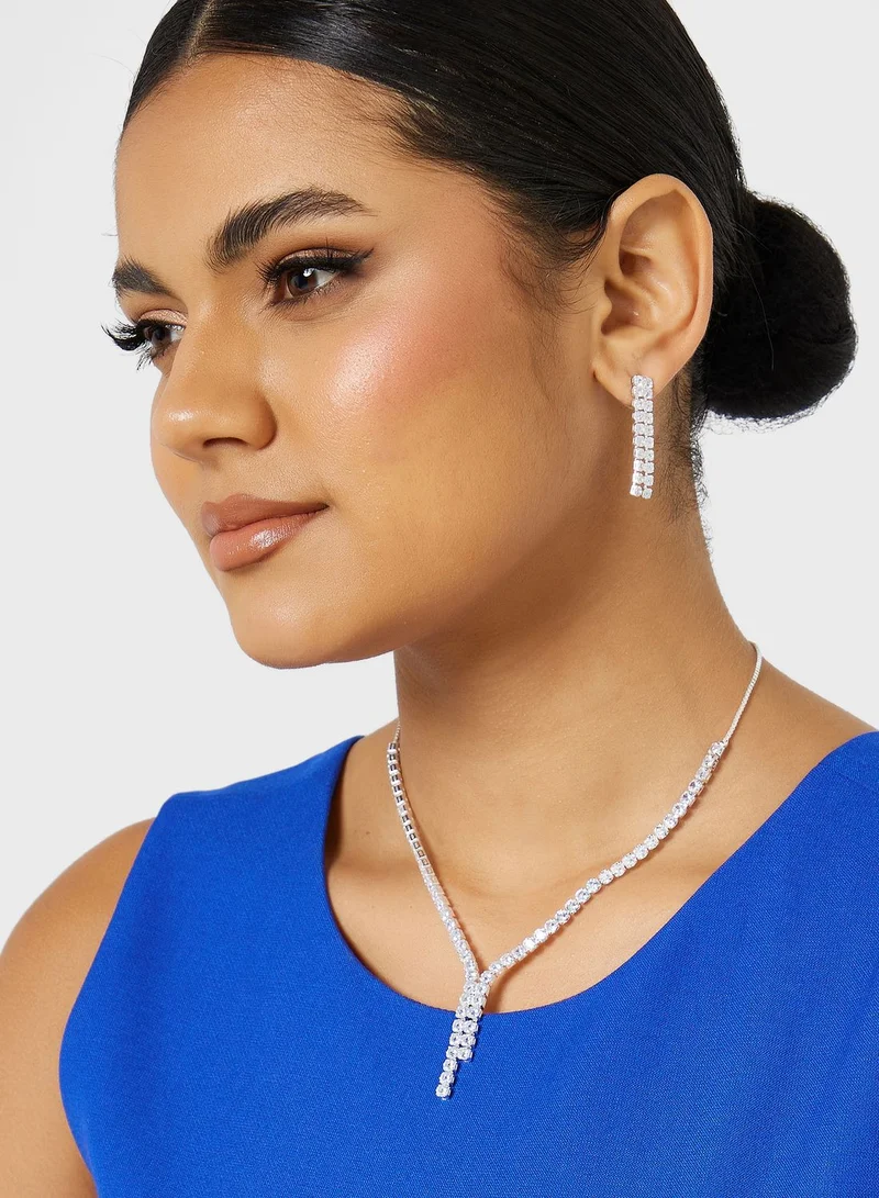 Ella Limited Edition Diamante Necklace & Earrings Set
