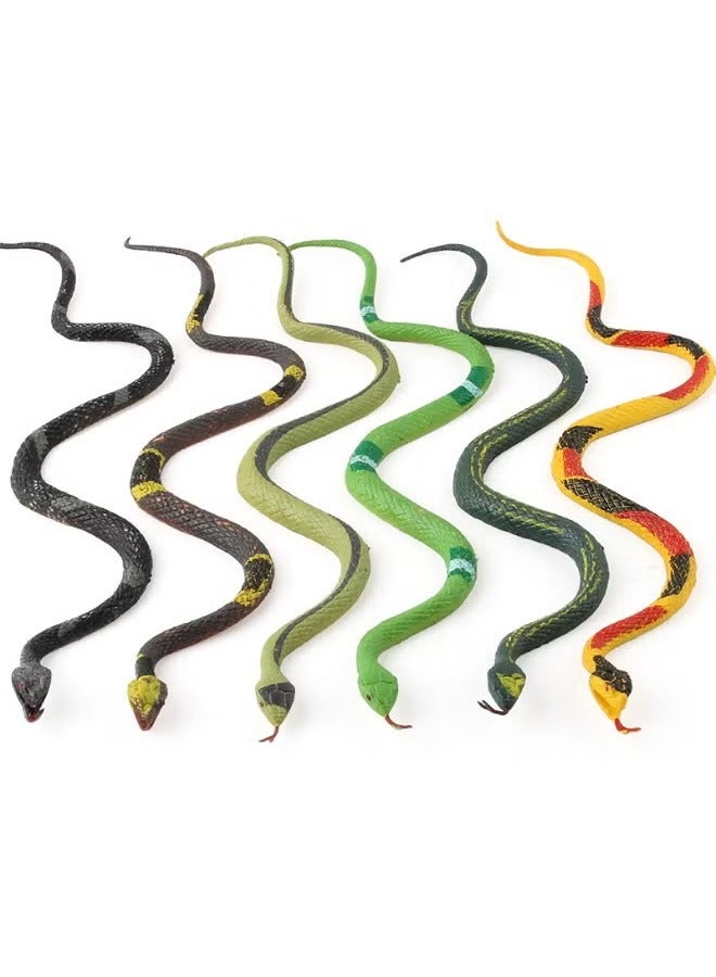 6-Piece Realistic Fake Snakes Toy Set, Fake Snake Prank Rubber Snake, Props Scary Snake Toy, Fake Snake Tricky Toy, Reptile Model Toy  - Image 3