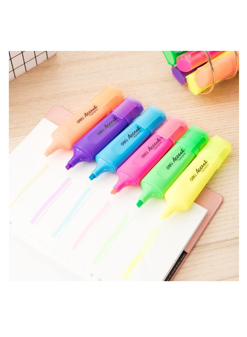 Deli 10-Piece Highlighter Orange Ink - Image 3
