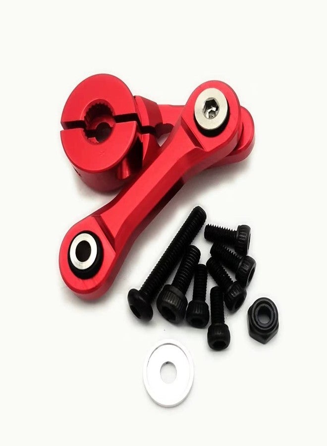 EPTNNASO Aluminum 25T Servo Horn and Steering Link Tie Rod Red for Arrma Kraton Mojave Outcast Talion Typhon Notorious Infraction AR340061 AR330230 - Image 3