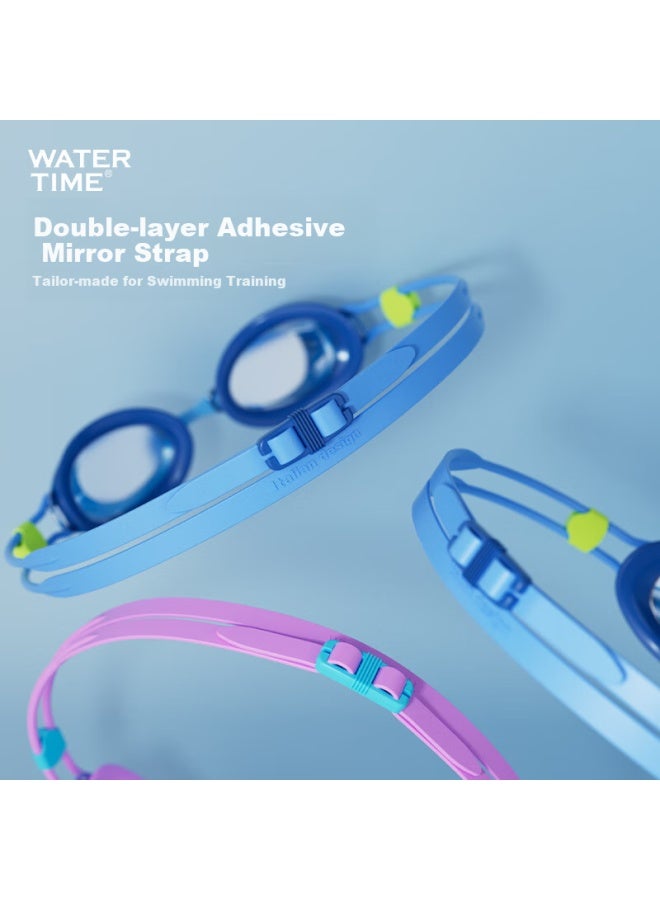 Watertime/shuichuan Children's Swimming Goggles For Ages 6-12, Coated Anti-fog Professional Swimming Gl For Ages 10-15, Starry Red - Image 3