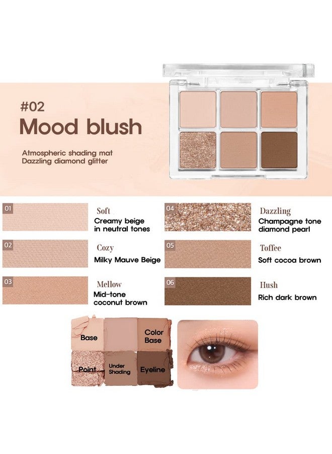 BBI@ BBIA BBIA Ready To Wear Eye Palette - Ultimate Eyeshadow Palette Blendable & Buildable Shade Soft Texture Shimmer Finish Gorgeous Pearls Daily Eye Shadow Colors Vegan Korean Eye Makeup (02 MOOD BLUSH) - Image 2