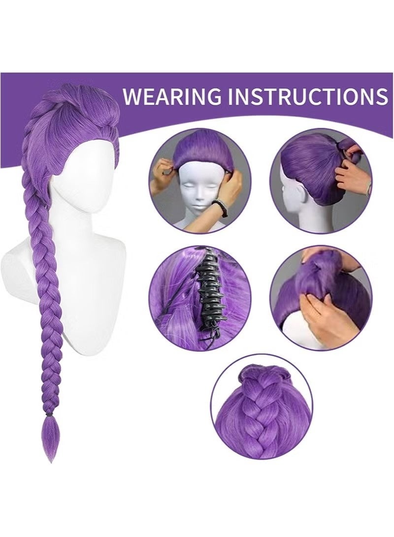 ECLux k Pop Demon Hunter Rumi Cosplay Wig Cute Witch Hunter Girl Costume Wig Perfect For Cosplay，Concerts，And Themed Parties - Image 2