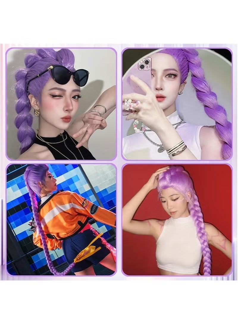 ECLux k Pop Demon Hunter Rumi Cosplay Wig Cute Witch Hunter Girl Costume Wig Perfect For Cosplay，Concerts，And Themed Parties - Image 3