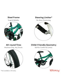 Whimsy Whimsy - Classic 12" Kids Bike  2-Minute Assembly, Handbrake, Child-Friendly Cycle, Adjustable Saddle - Green  - Image 4