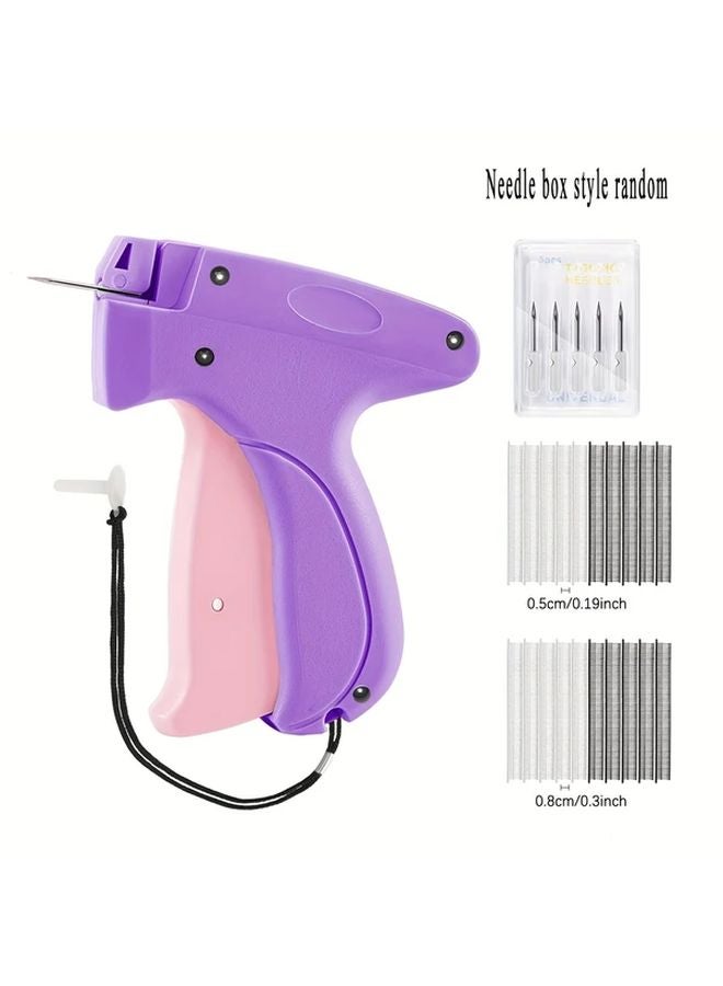 Purple Pink Stitch Gun For Clothes Handheld Quick Clothing Fixer With 6 Needle 2000 Fasteners - Image 1