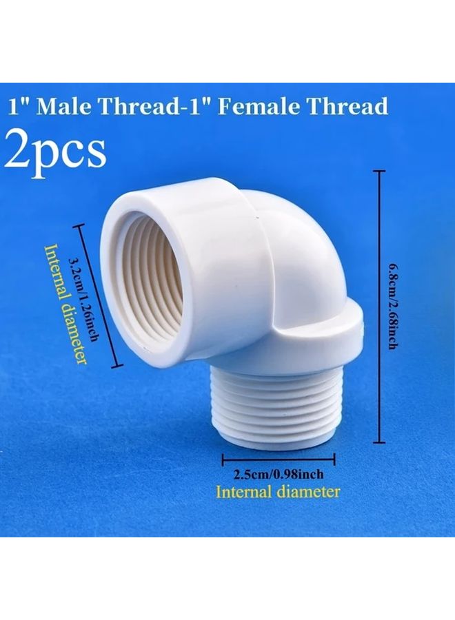 2pcs PVC 90 Degree Elbow 3 4 Inch Internal External Thread Pipe Fitting For Water Supply - Image 4