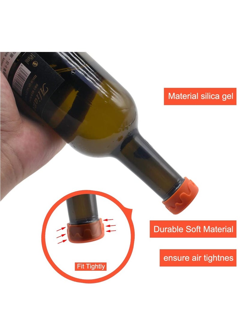 Excefore Wine Stoppers, 16Pcs Reusable Silicone Wine Corks, Silicone Wine Bottle Stopper, Glass Corks Beverages Beer Champagne Bottles For Corks To Keep Wine Fresh  - Image 3