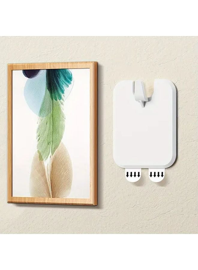 10pcs White No Drill Multi Function Hooks Heavy Duty Damage Free Wall Mount - Image 3