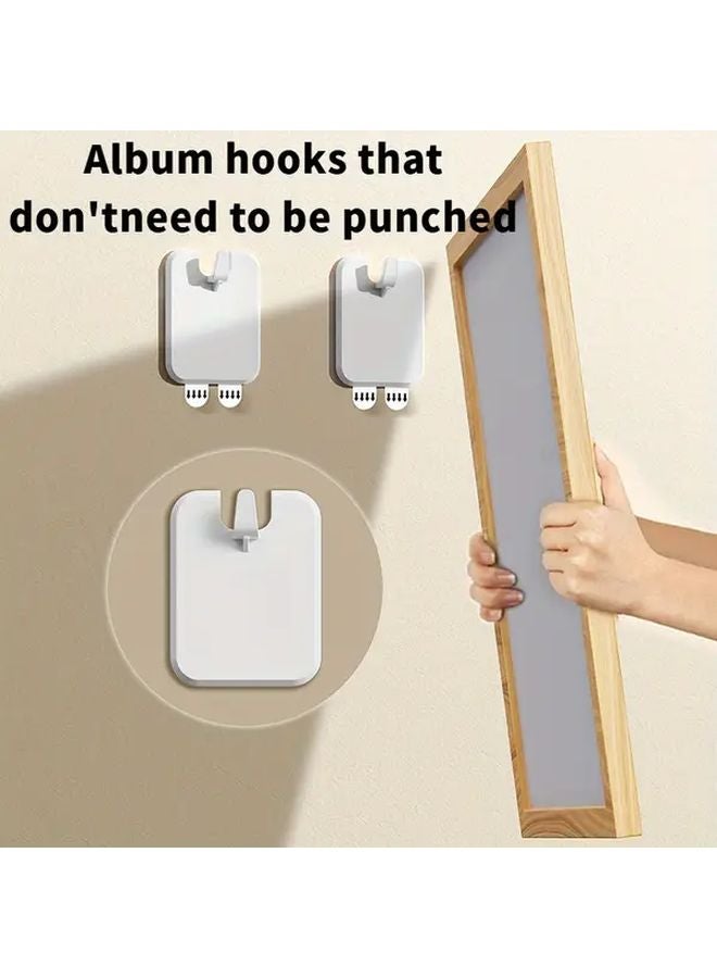 10pcs White No Drill Multi Function Hooks Heavy Duty Damage Free Wall Mount - Image 5