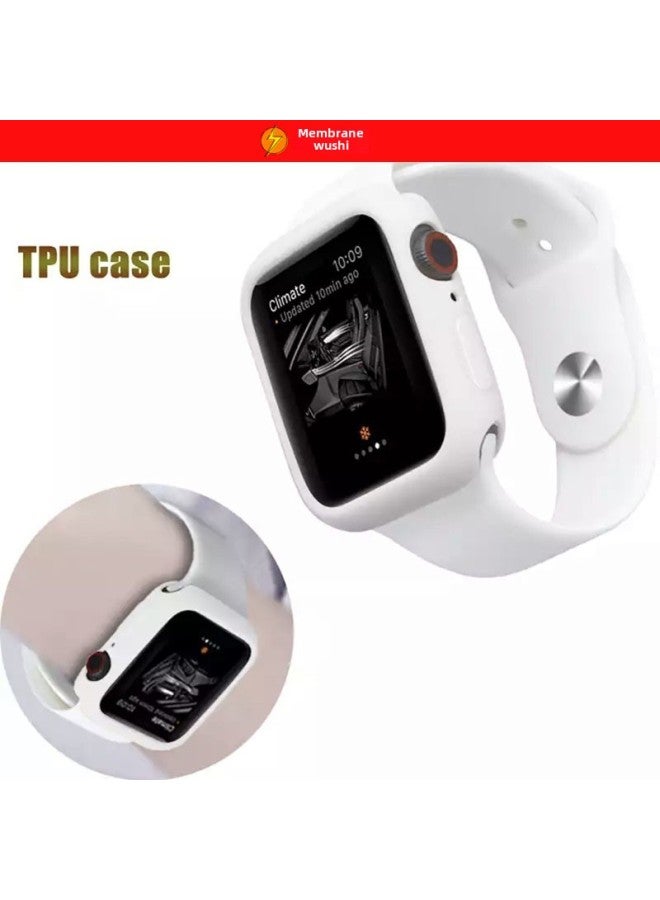 Half Pack TPU Watch Case For Apple Iwatchs10 Soft Case Ultra49mm Candy Color Frosted Protective Cover-Color:Pink Sand-Dimensions:Candy Shell (38mm) With Packaging