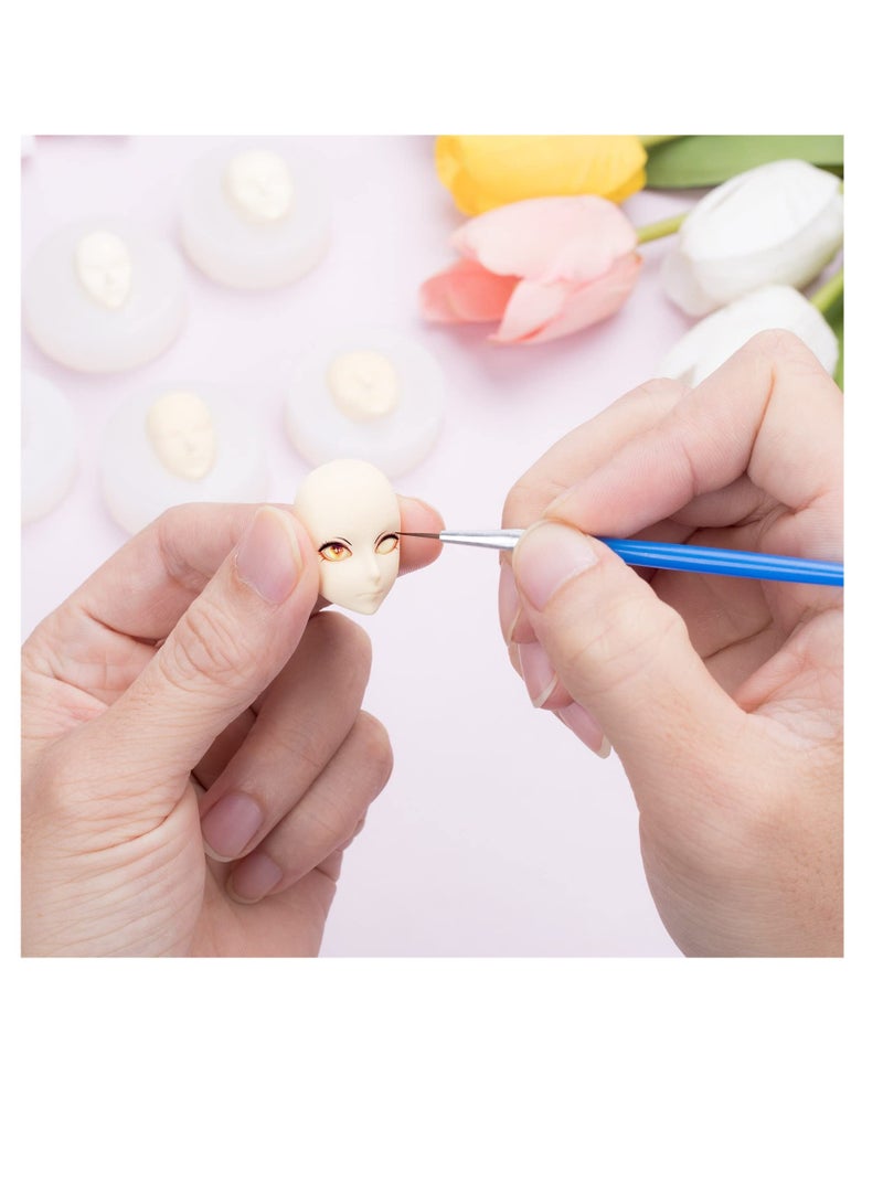 Excefore 5 Pcs Human Face Silicone Molds, Fondant Decoration Mould Candy Clay Girl Face Moulds  DIY Chocolate Molds - Image 5