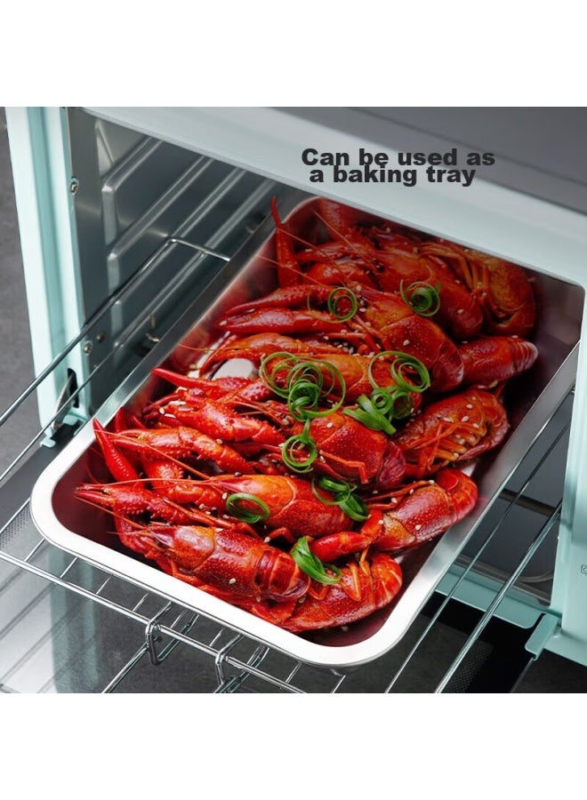 Star Square Xingfang Stainless Steel Square Plate, Deep Square Serving Tray, Commercial Baking Pan, Deep Dish 40*30cm - Image 5