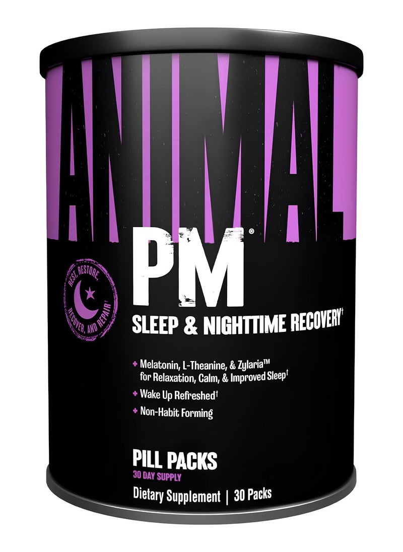 UNIVERSAL NUTRITION Universal, Animal PM, Sleep & Nighttime Recovery, 30 Packs, 30 Servings  - Image 1