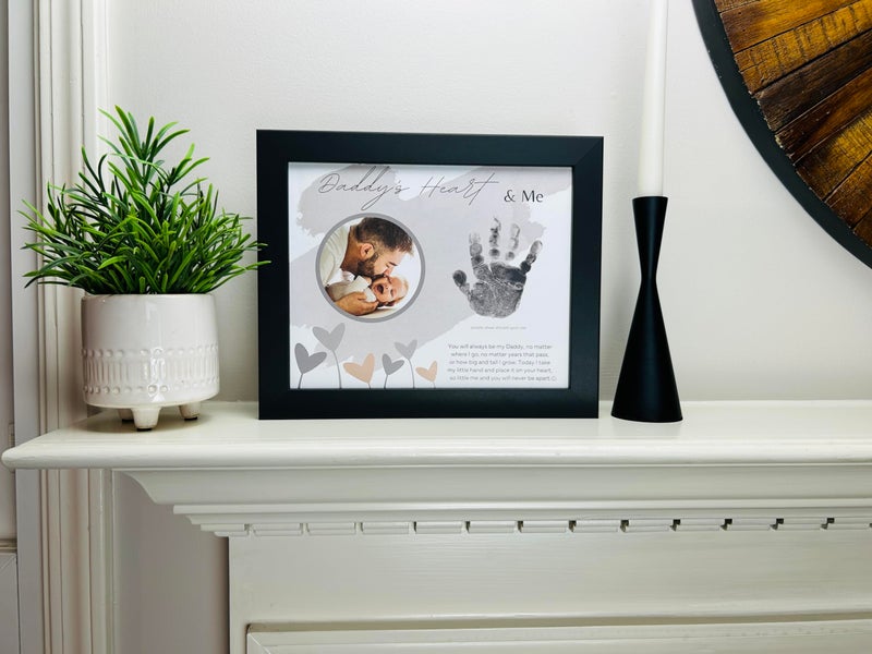 The Grandparent Gift Co. Baby Child Keepsake Handprint Frame for Daddy with Poetry - Loving Gift for Dad for Christmas, Father's Day, Birthday- Made in USA - Image 2
