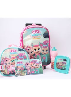 cry babies Trolley Backpack Set of 6 Pieces