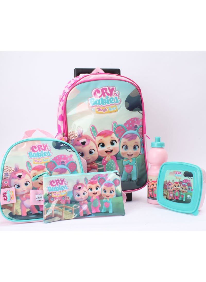 Rainbow max - cry babies Trolley Backpack Set of 6 Pieces - Image 1