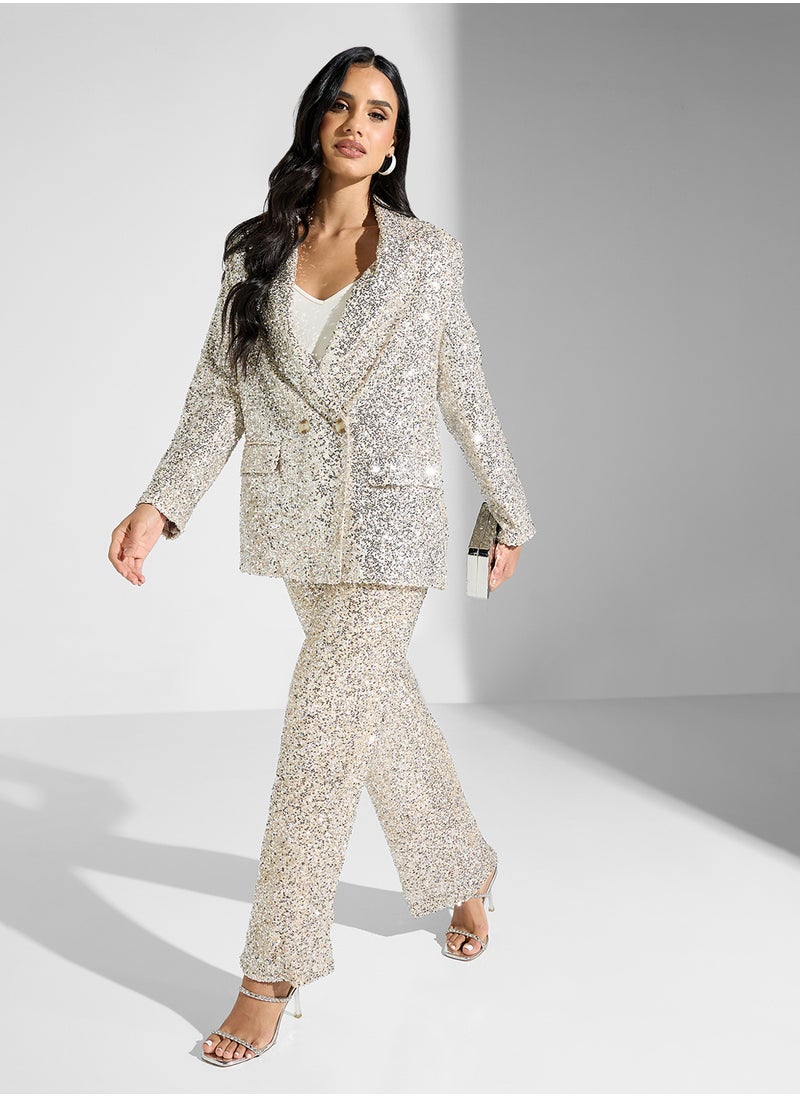 Never fully Dressed - Sequin High Waist Pants - Image 1