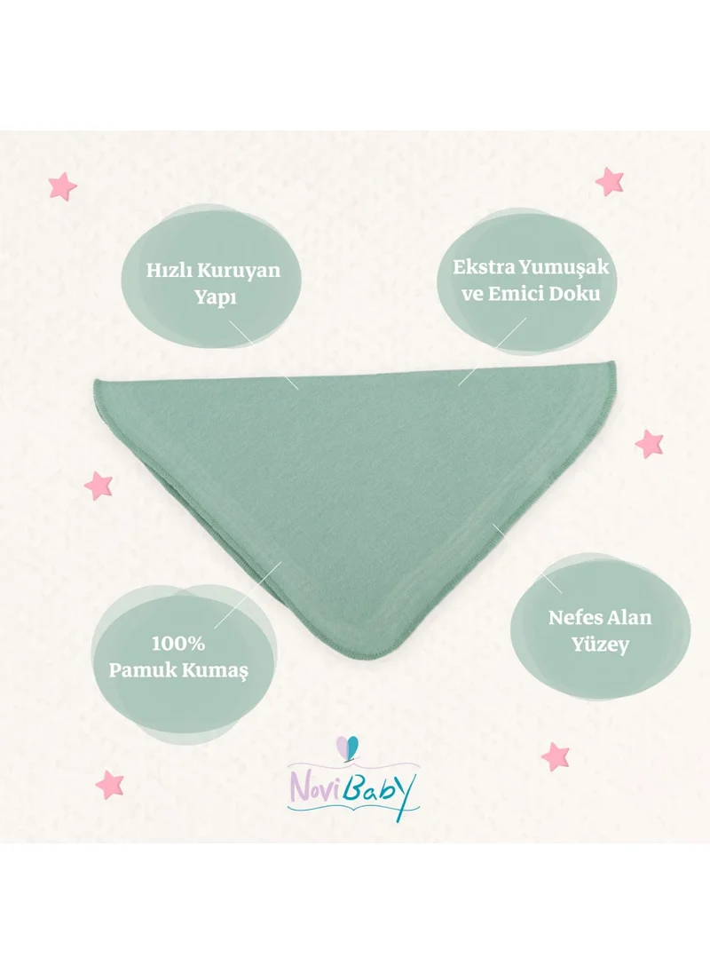 Novibaby Set of 6 Baby Mouth Wipes – Sunrise - Drool Wipes Mouth Wiping Wipes 100% Cotton 20X20CM