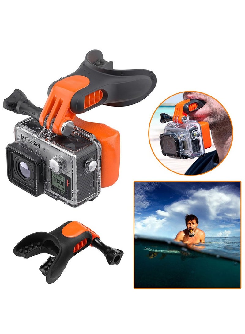 SYOSI Surfboard Diving Camera Accessories for Hero 7/6/5 Action Sports Camera Action Camera Non-Slip Floating Bite Mount Underwater Camcorder Diving Surfing - Image 1