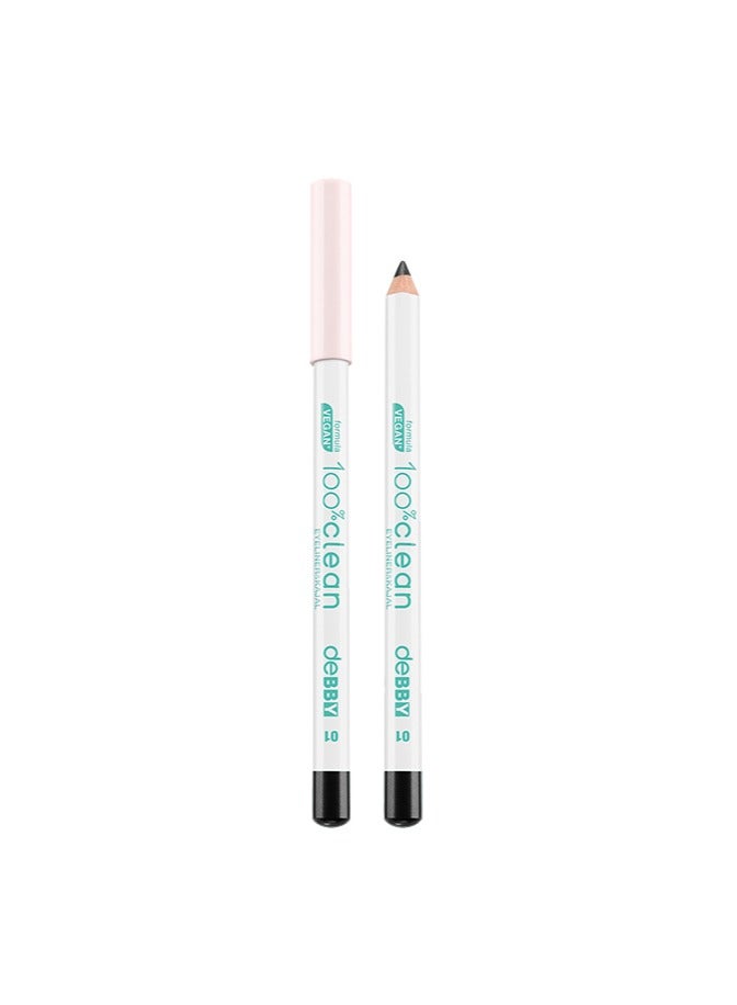 DEBBY 100% CLEAN EYELINER&KAJAL 01 - BLACK