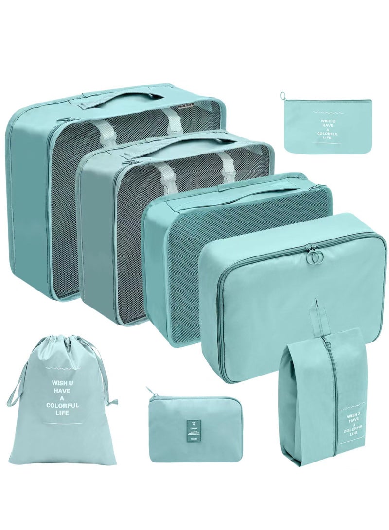 8 Pcs Set Travel Organizer Kit, Packing Cubes for travel, Lightweight Luggage Storage Bag，Household storage bag - Image 1