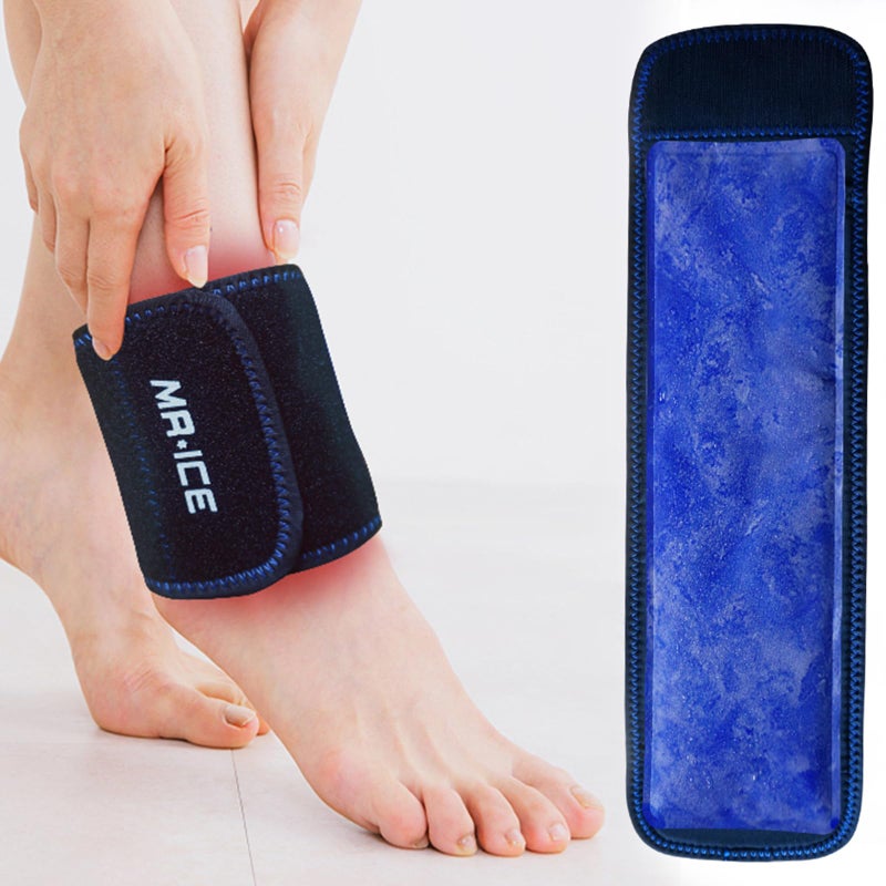 Mrice Ankle Ice Pack Wrap for Foot Pain Relief - Ankle Ice Packs for Injuries Reusable Gel Ice Pack for Sprains, Muscle Pain, Bruises - Foot Ice Pack Wrap for Wrist, Knee, Elbow, Achilles Tendon, Shin - Image 2