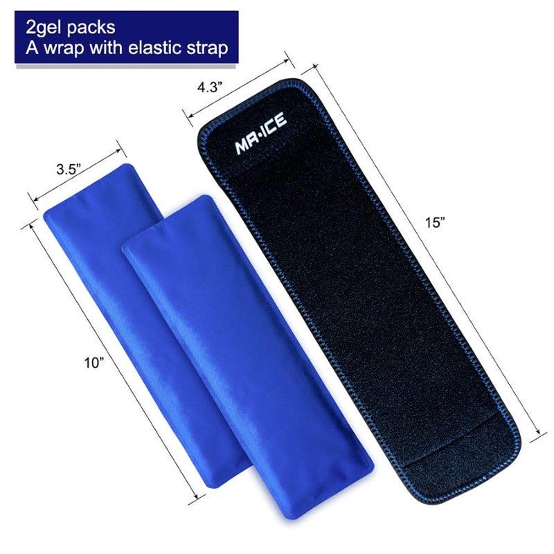Mrice Ankle Ice Pack Wrap for Foot Pain Relief - Ankle Ice Packs for Injuries Reusable Gel Ice Pack for Sprains, Muscle Pain, Bruises - Foot Ice Pack Wrap for Wrist, Knee, Elbow, Achilles Tendon, Shin - Image 5