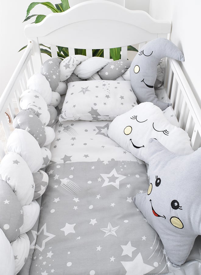 FUN MOMENT 6-Piece Baby Cot Bedspread With Snail Partitions 130×70cm - Image 5