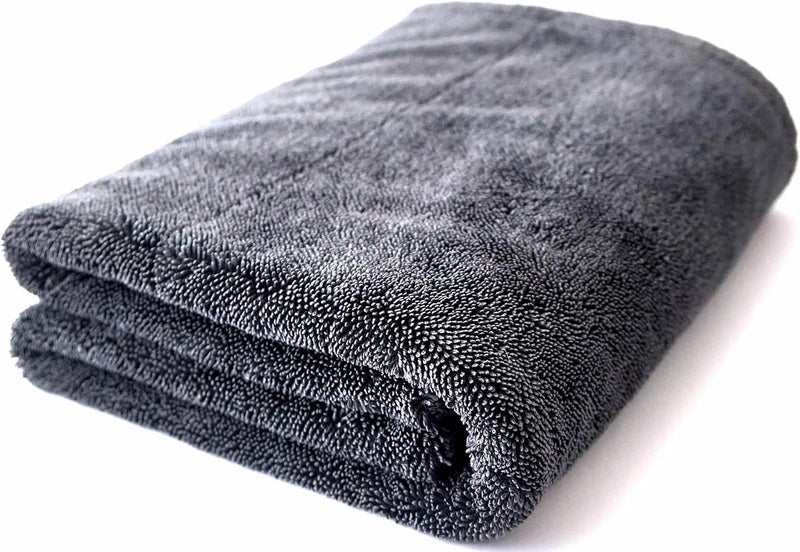 Auto Hub 1600gsm Microfiber Cleaning Cloth - Dual Sided Microfiber Cloth - Lint & Streak Free Car Cleaning Clothes - Multipurpose Car Wash Cloth-Twisted Loop-1pc,60x40cm-Grey - Image 2