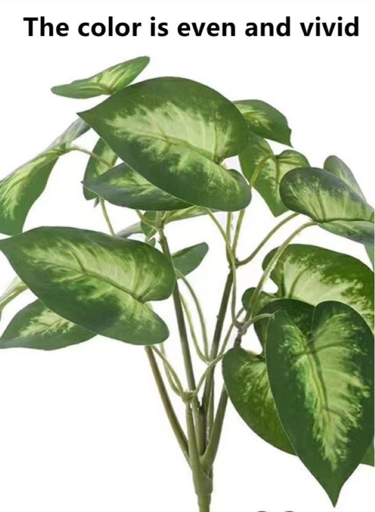 Kutis 1-Piece Artificial Plant with Pot for Home Garden Decor Green/White 30x30 cm - Image 2