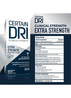 CERTAIN DRI Extra Strength Clinical Antiperspirant Solid Deodorant, Hyperhidrosis Treatment for Men & Women, Powder Fresh, 1.7 Oz (Pack of 3)  - Image 5