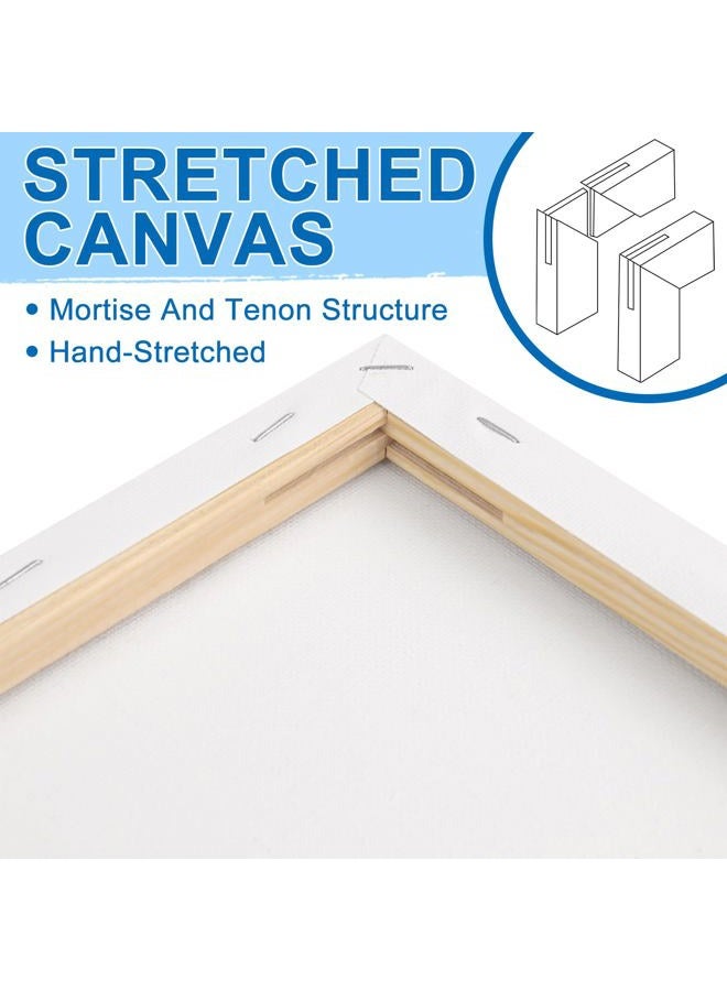 ESRICH Stretched Canvas for Painting, 2 Pack 9x12 Inch Canvas Value Pack,Primed Acid-Free Cotton Blank Canvases, Painting Canvas for Oil & Acrylic Paint. - Image 3