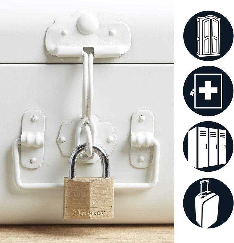 MasterLock 140T Solid Brass Padlock with Key, 2 Pack - Image 5