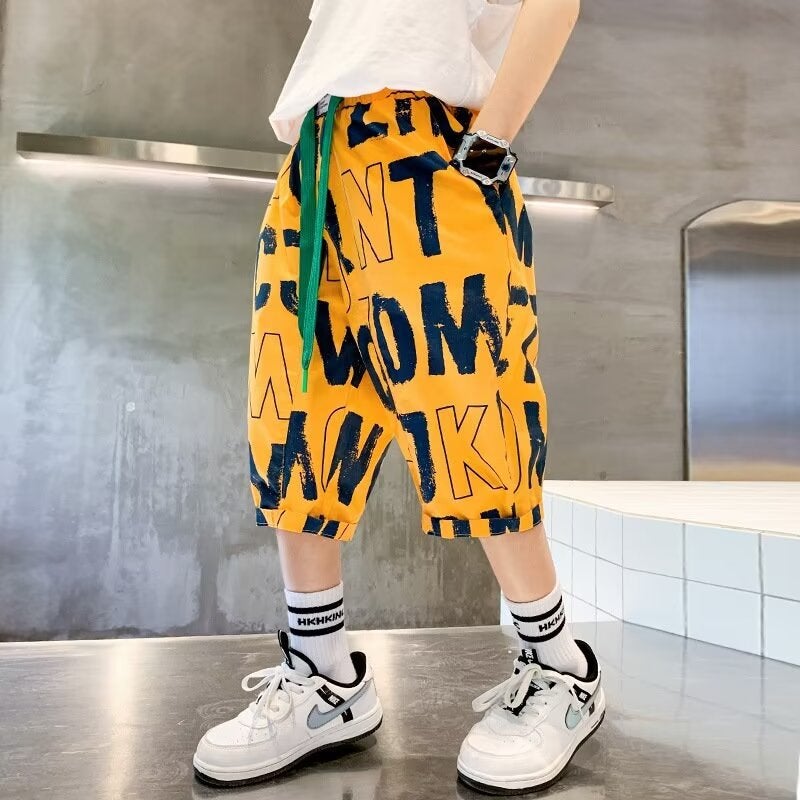 Children'S Clothing Boys Casual Summer Shorts 2024 Kidsren'S New Five-Quarter Pants Medium And Large Kidsren'S Boys Summer Thin And Handsome - Image 3