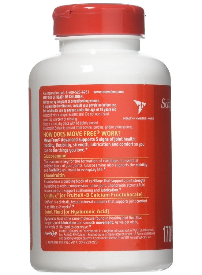 Schiff Move Free Joint Health Dietary Supplement, Advanced Glucosamine Chondroitin 170 Tablets - Image 2