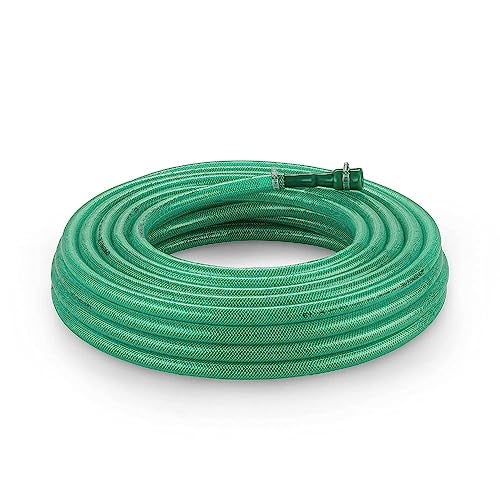 Garbnoire Heavy Duty 3 Layered Braided Water Hose Pipe (Size : 0.5 inch) Garden Pipe Outdoors, Watering Hoses, Floor Clean with Hose Connector and Clamps (Length : 20 Meters (66 Foot)) - Image 1