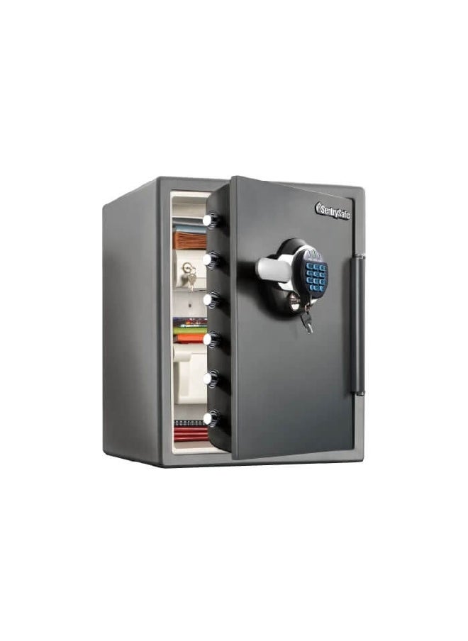 SentrySafe - Fireproof and Waterproof Dual Lock Digital Safe Black 57kg STW205GYC - Image 1