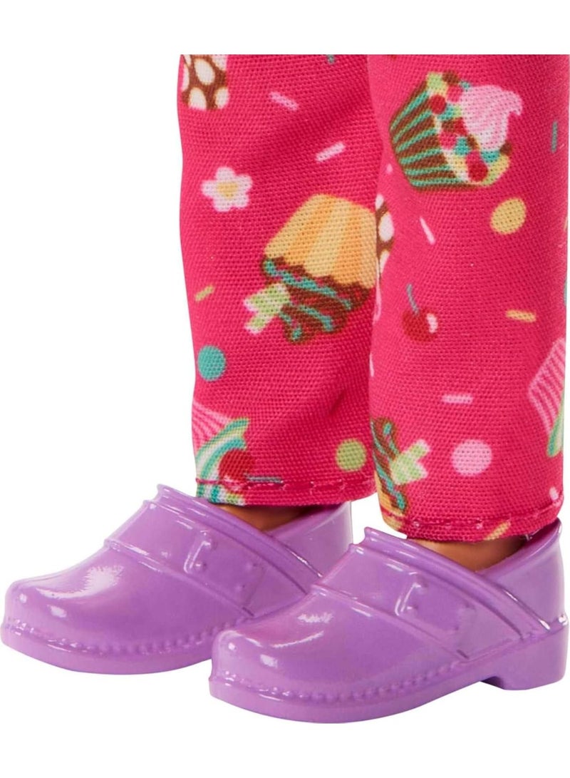 Barbie Doll & Accessories, Career Pastry Chef Doll with Hat, and Cake Slice - Image 3