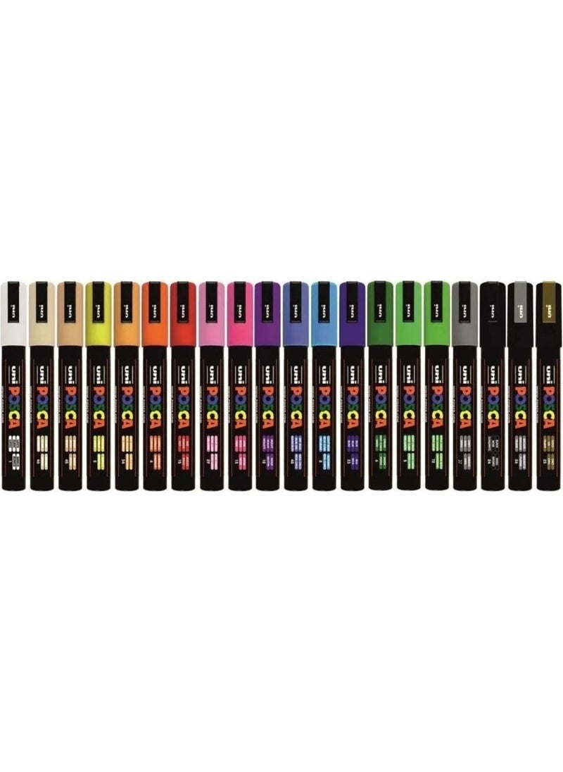 Uni Posca Marker Pc-3m (0.9-1.3mm) Painting Marker Set of 20  - Image 1