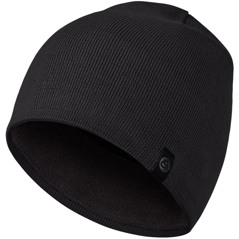 AOPREL Beanie for Men, Soft Cotton Beanie for Women, Warm Unisex Winter Hat, Running Skull Cap Mens Beanies for Cold Weather Activities (Black) - Image 1