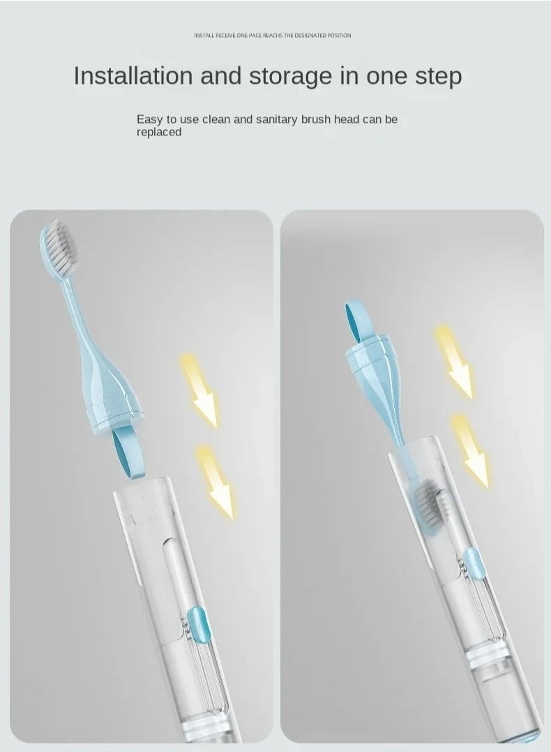 Generic 1PC Travel Portable Folding Toothbrush Travel Super Soft Bristle Toothbrush Set Creative Tooth Clean Tools Can Hold Toothpaste  - Image 3