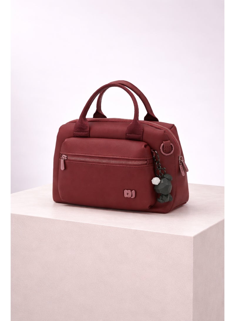 David Jones PU tote bag with compartment multi pocket bag for work, Gym , school and everyday- Light weight and durable handbag with extra cross body adjustable strap model cm7687 - Image 3