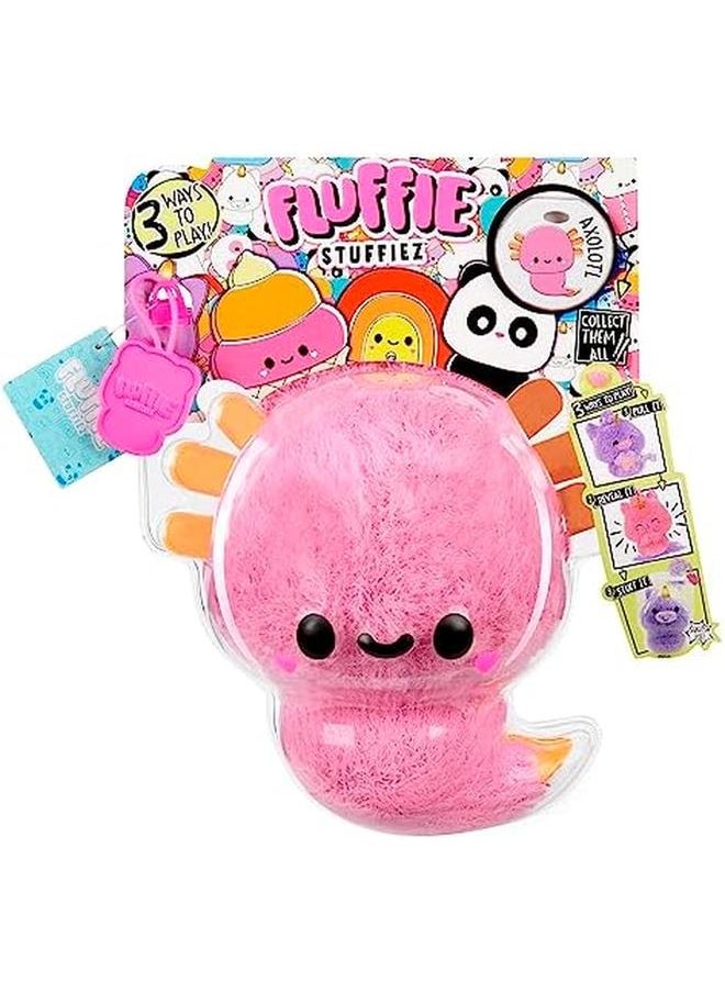 Fluffie Stuffiez - Axolotl Small Collectible Feature Plush Surprise Reveal Unboxing With Huggable Asmr Fidget Diy Fur Pulling Ultra Soft Fluff - Image 1