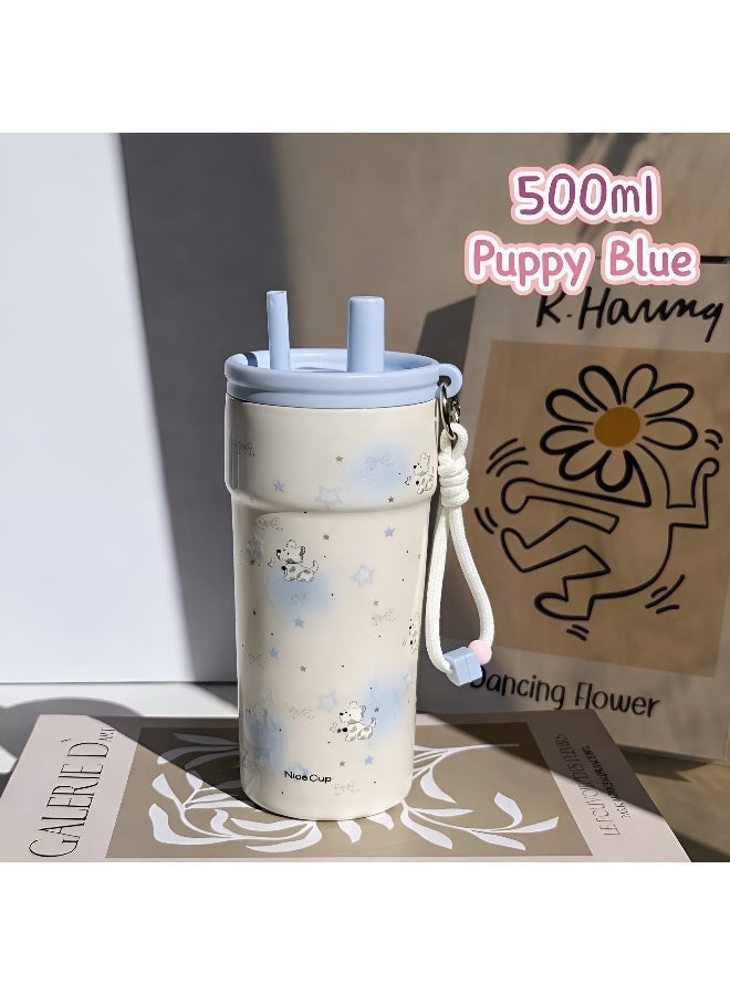 NICE Insulated Travel Mug 500ml – Double Wall Stainless Steel, Leakproof, BPA Free, with Hidden Straw, Keeps Drinks Hot & Cold, Perfect for Travel & Daily Use - Image 3